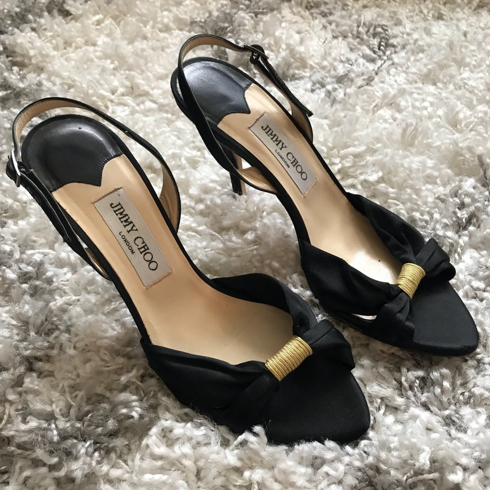 Beautiful satin Jimmy Choo slingback sandals